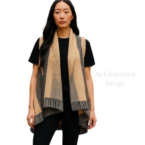 Anthropologie Sweaters - Sleeping On Snow Anthropologie Beige Blue Wool Blend Cardigan Sweater Sz XS / S